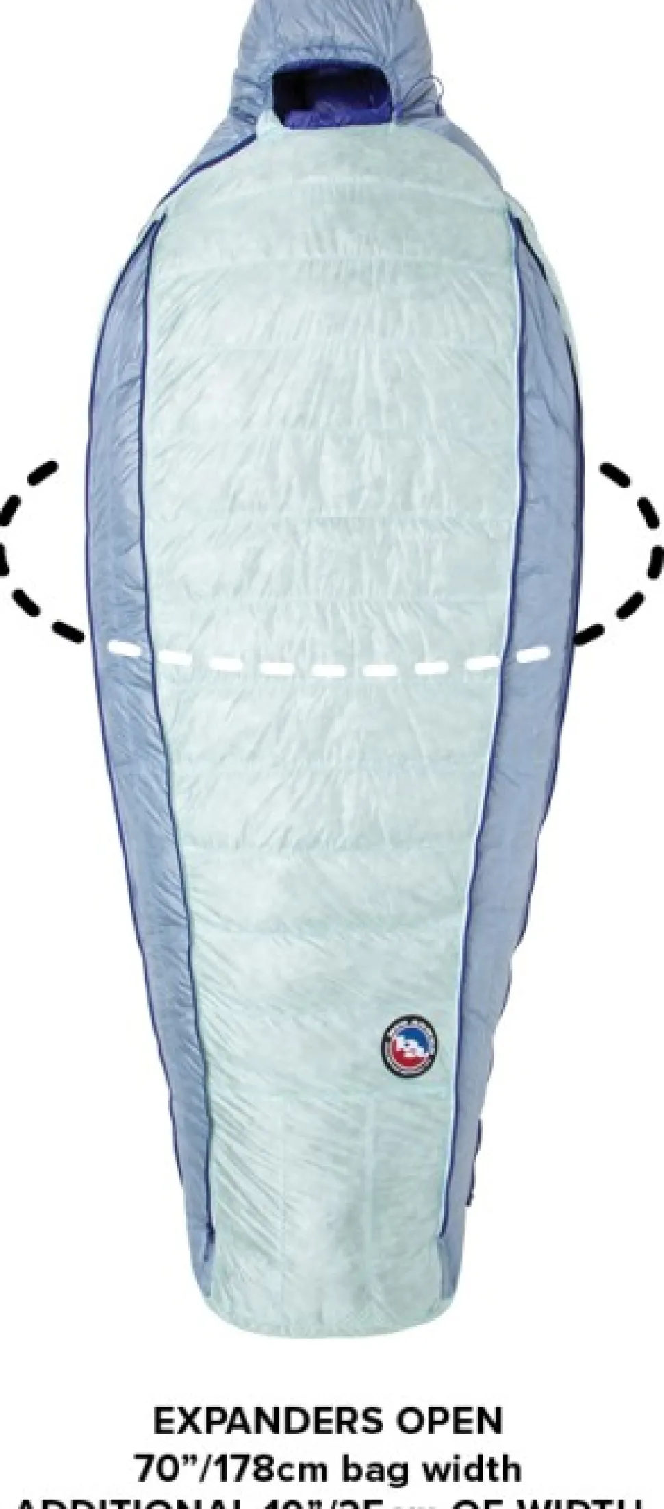 Big Agnes Torchlight Ul 20 850 Downtek Naisten Makuupussi, Petite, Sininen (Oikeakatinen)
