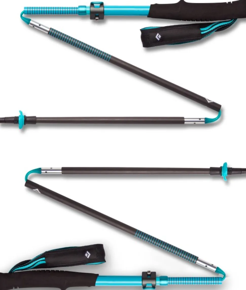 Black Diamond Distance Carbon Flz Poles Naisten Vaellussauvat, Turkoosi/Musta