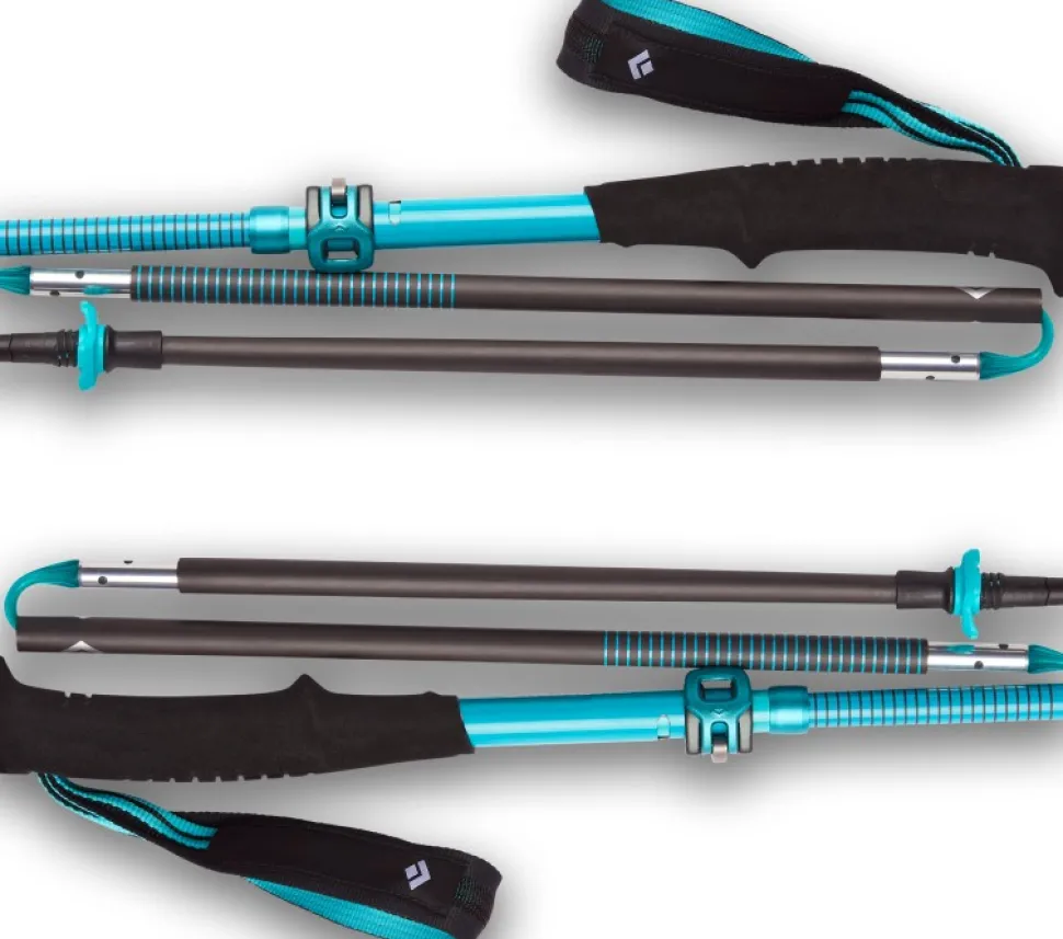 Black Diamond Distance Carbon Flz Poles Naisten Vaellussauvat, Turkoosi/Musta