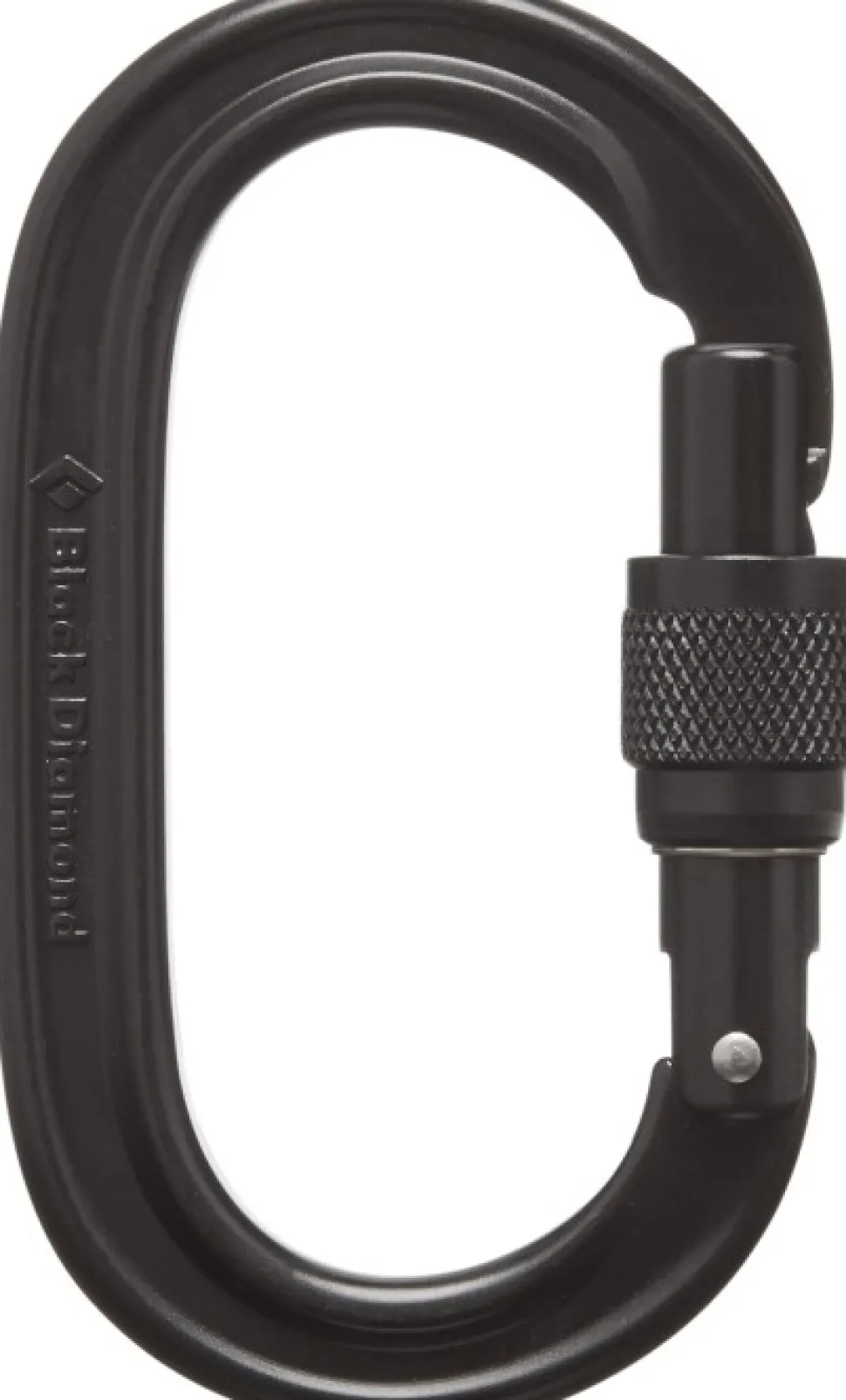 Black Diamond Oval Keylock Screwgate Biner Black -Lukittava Karbiini