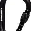 Black Diamond Pearlock Screwgate Carabiner Lukittava Karbiini, Musta