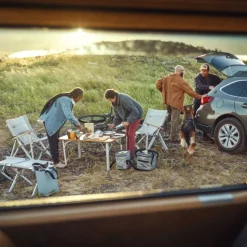 Dometic Compact Camp Table Bamboo Taitettava Retkipoyta
