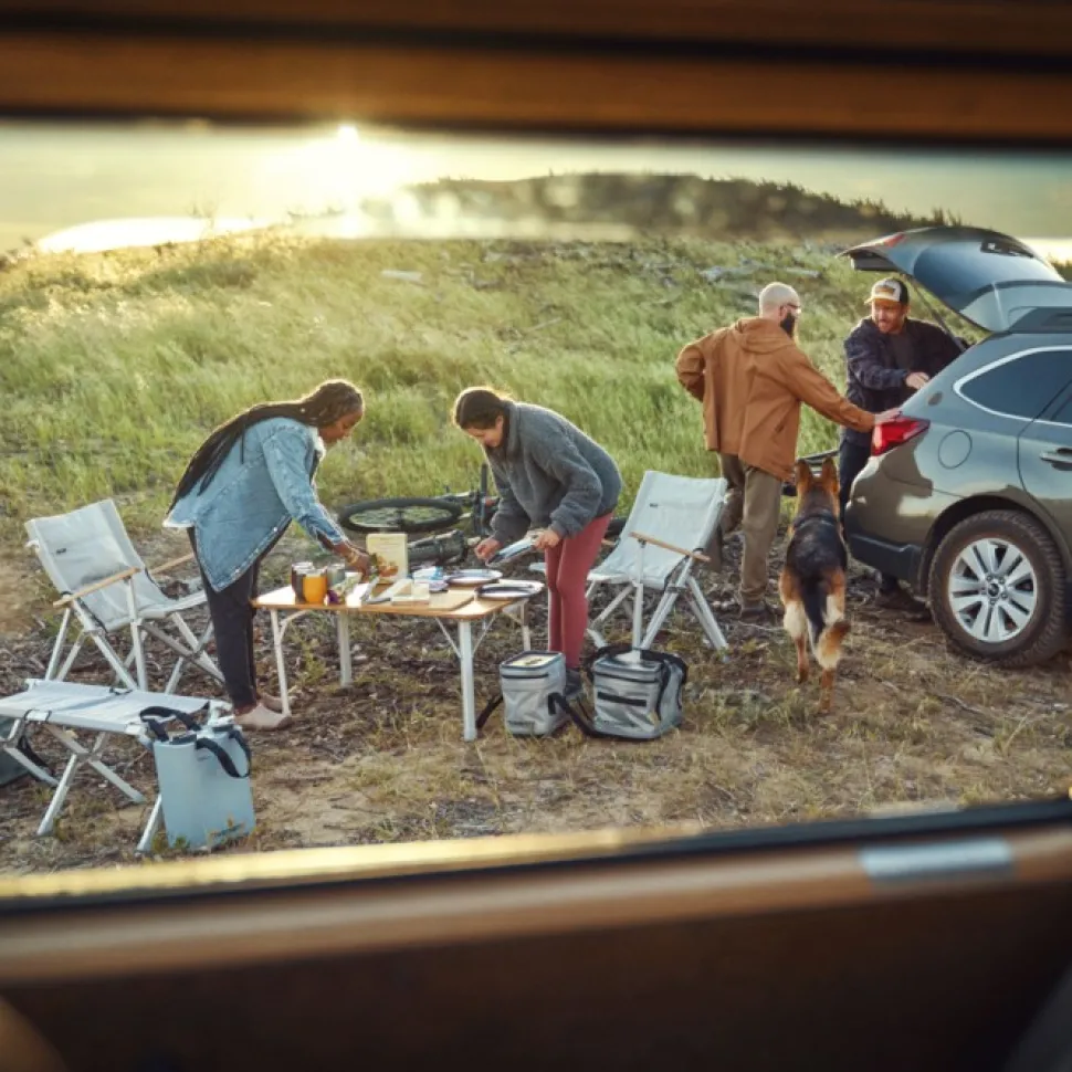 Dometic Compact Camp Table Bamboo Taitettava Retkipoyta