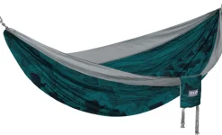 Eno Doublenest Bluesign Print Kahden Hengen Riippumatto, Mountains To Sea/Grey