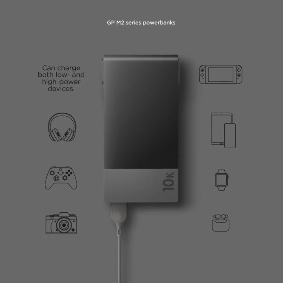 Gp Powerbank M2 10000 Mah Varavirtalahde, Musta
