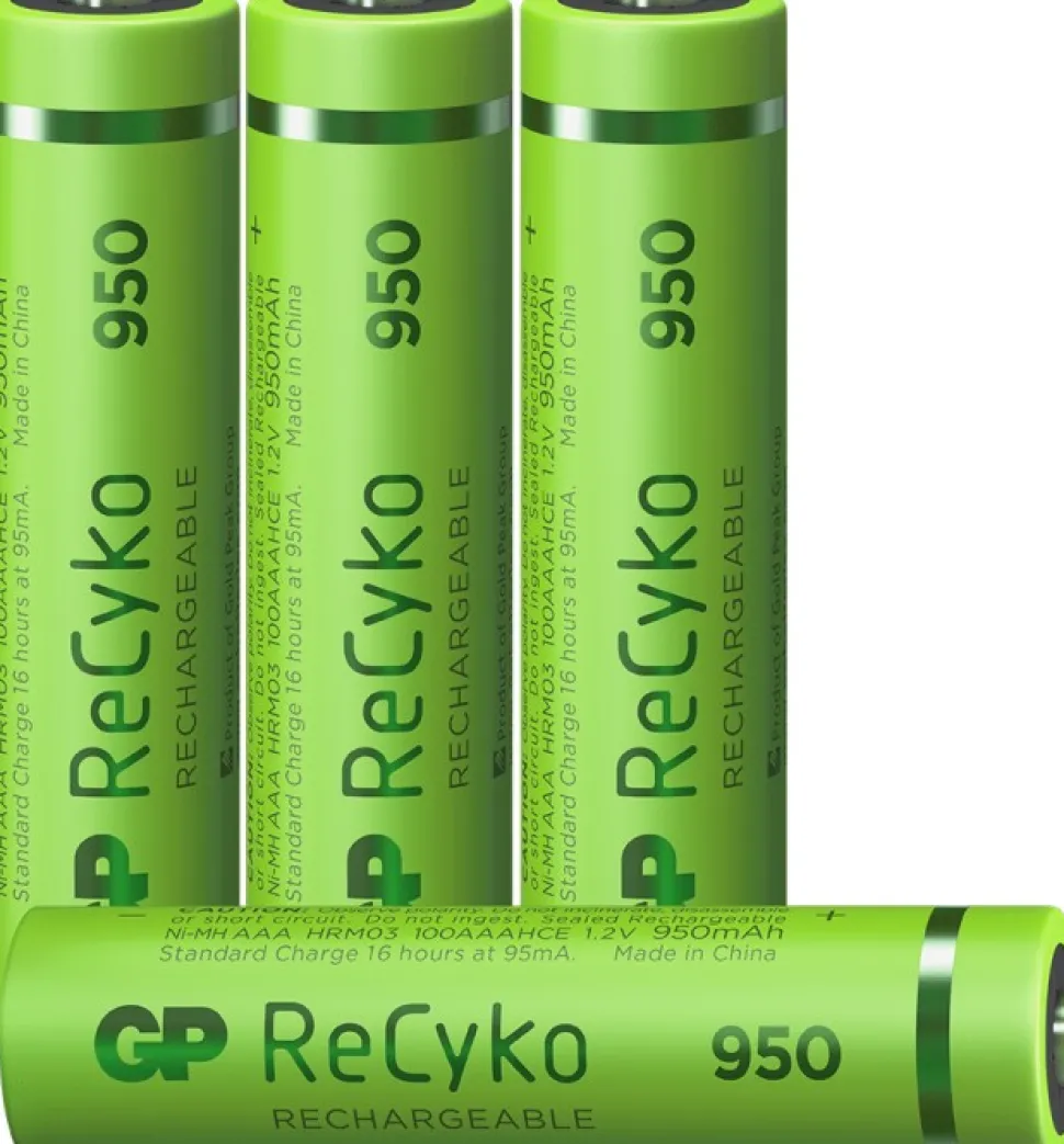 Gp Recyko Ladattava Aaa-Paristo 950Mah, 4 Kpl
