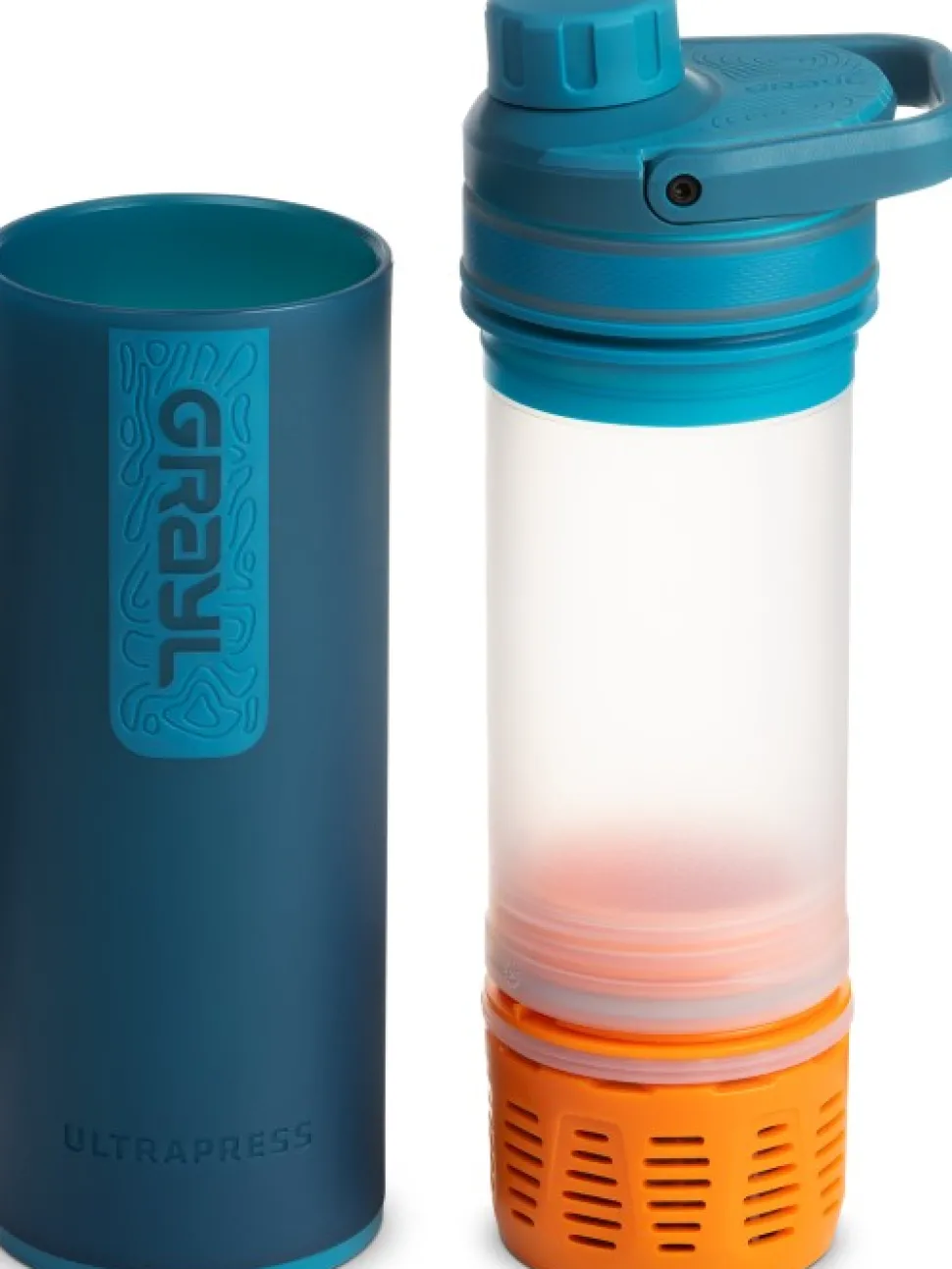 Grayl Ultrapress Purifier Bottle Vedensuodatin, Forest Blue