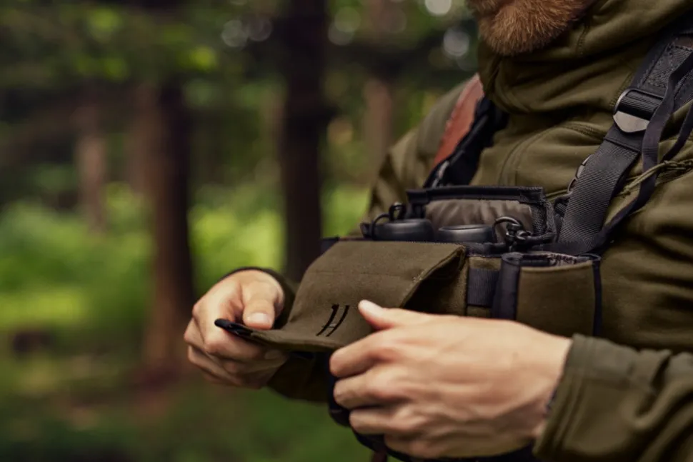 Harkila Deer Stalker Bino Strap Kiikarin Kantolaukku Valjailla, Willow Green