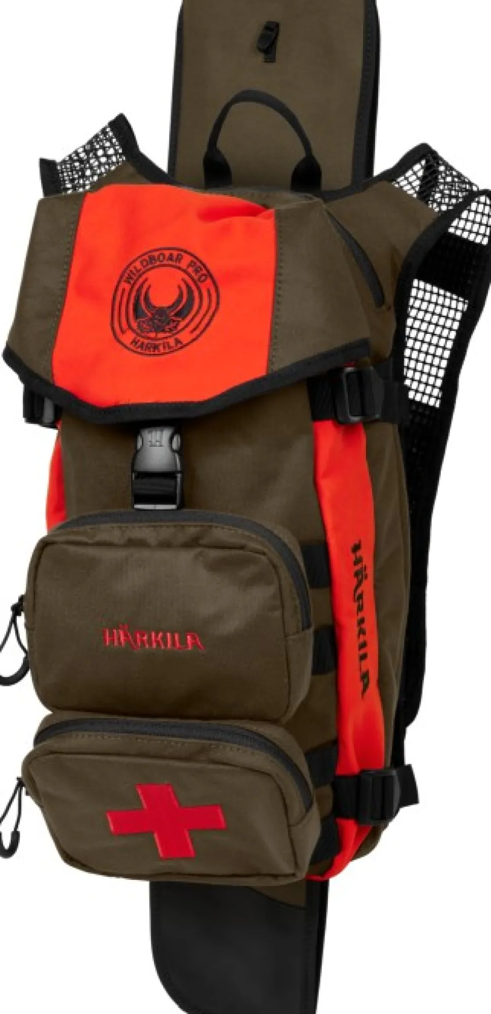 Harkila Wildboar Pro Metsästysreppu, 12 L, Tummanvihrea/Oranssi