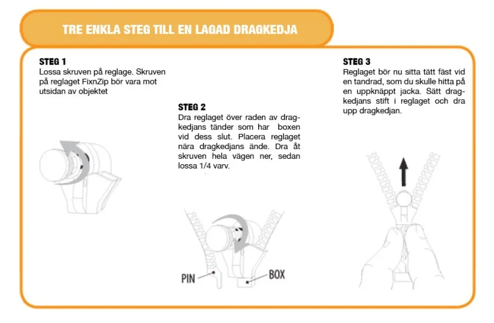 Jo Sport Fixnzip Vetoketjujen Korjaussetti, Hopea