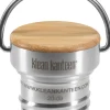 Klean Kanteen Bamboo Loop Cap Juomapullon Korkki, Teras (Classic-Malleihin)