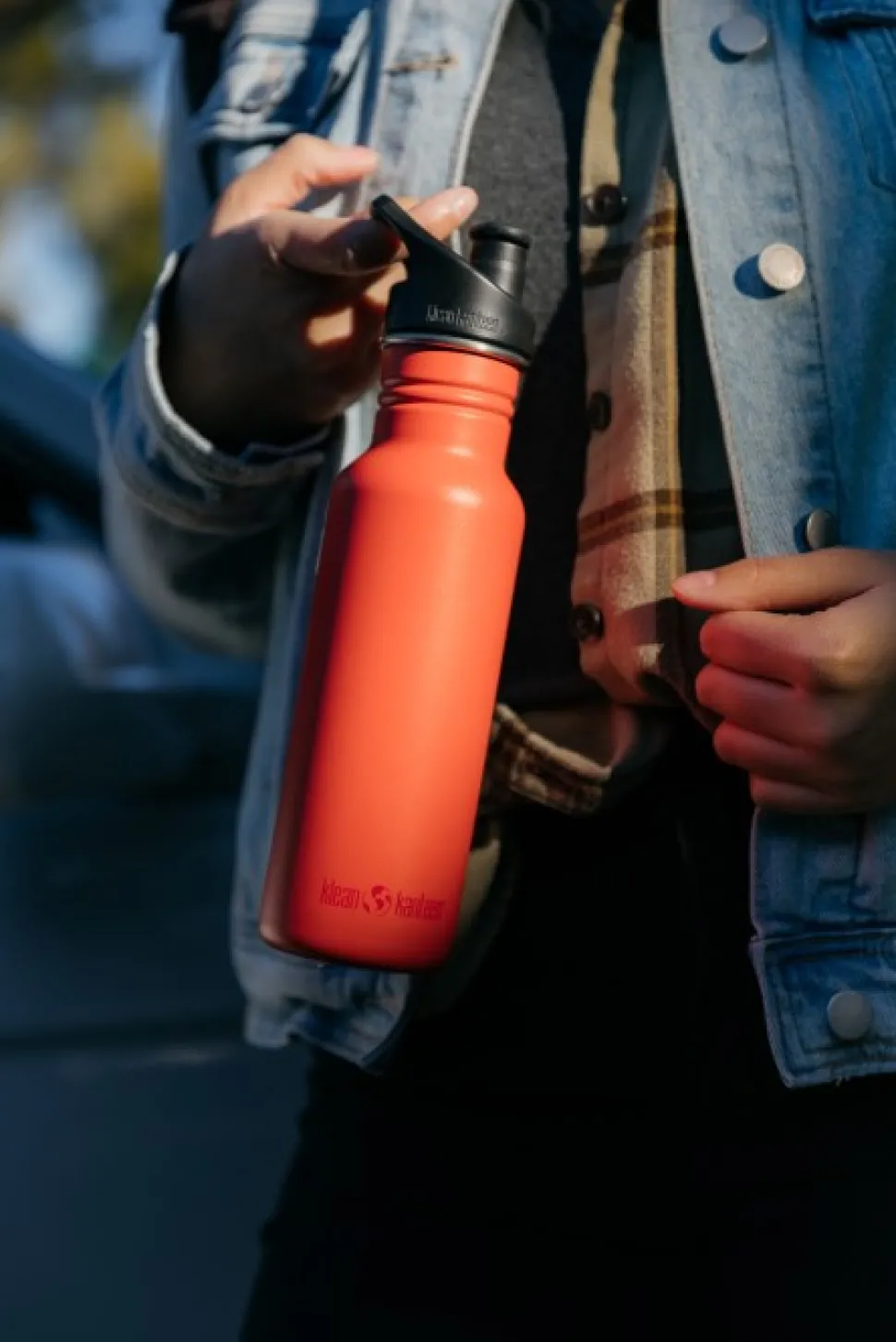 Klean Kanteen Classic Narrow Juomapullo Sporttikorkilla, 532 Ml, Punainen