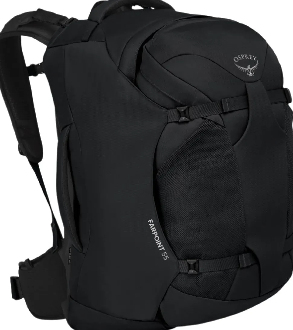 Osprey Farpoint 55 Matkailurinkka, Musta