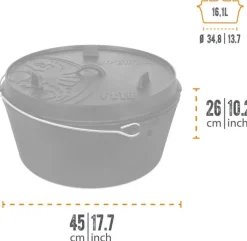 Petromax Dutch Oven 16,1 Litraa Ft18