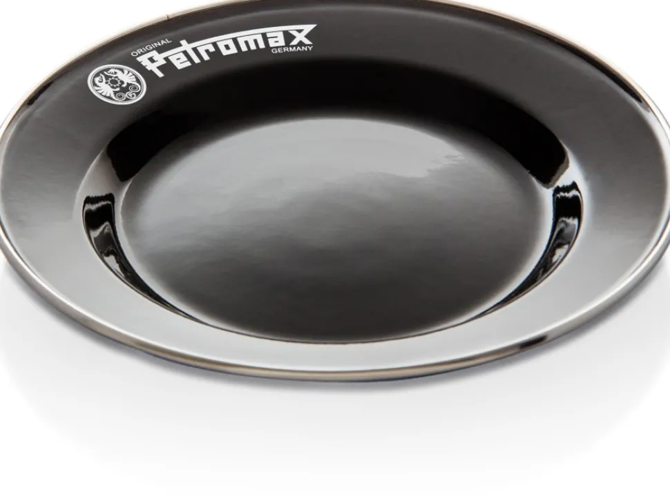 Petromax Enamel Plates 22 Cm Black 2-Pack