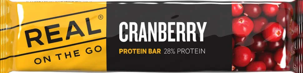 Real On The Go Protein Bar Cranberry Proteiinipatukka