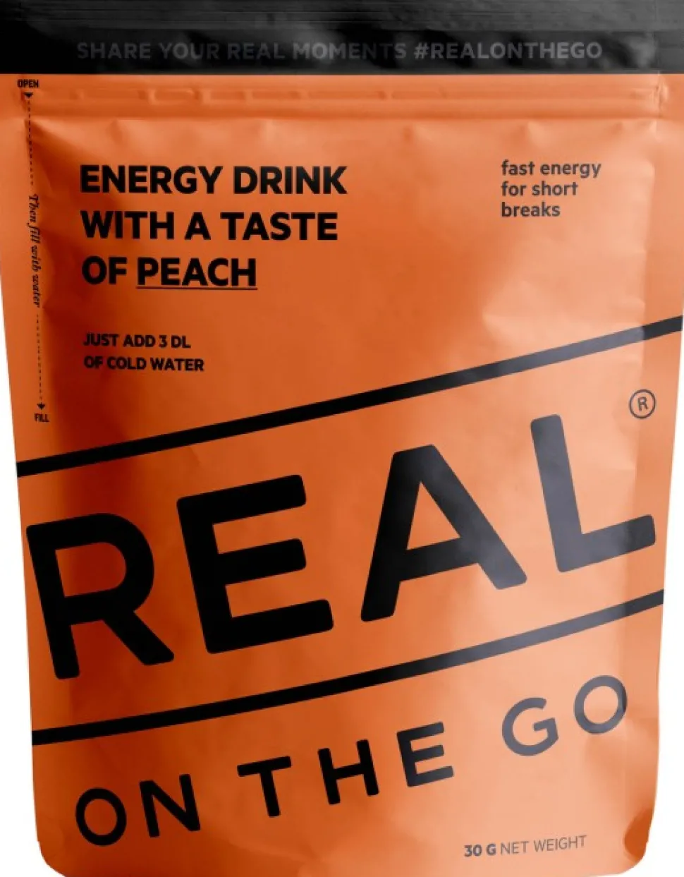 Real On The Go Taste Of Peach Energiajuoma