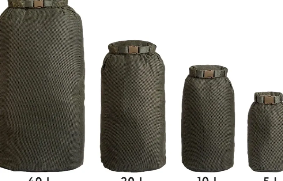 Savotta Rolltop Stuffsack Mesh Pakkauspussi, 20L, Vihrea