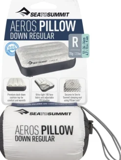 Sea To Summit Pillow Aeros Down Taytettava Untuvatyyny, Regular, Harmaa