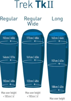 Sea To Summit Sleepbag Down Trek Tkii -8°C Regular Wide Blue Unisex
