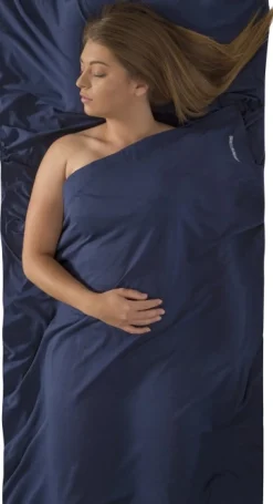 Sea To Summit Sleepliner Cotton Premium Traveller With Pillow Navy